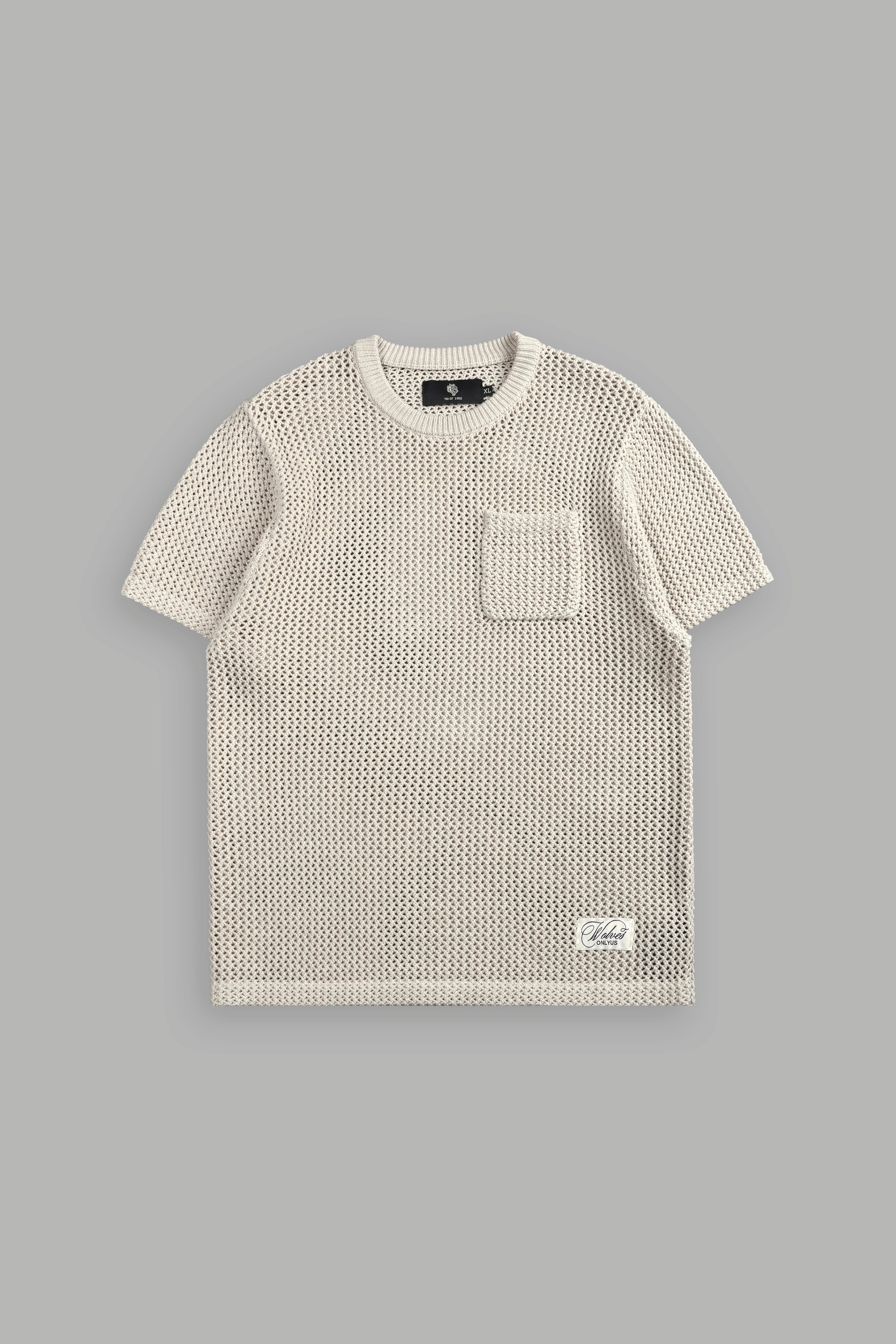 Wolves Only Us Satva Knit S/S V2 Shirt in Marled Cream