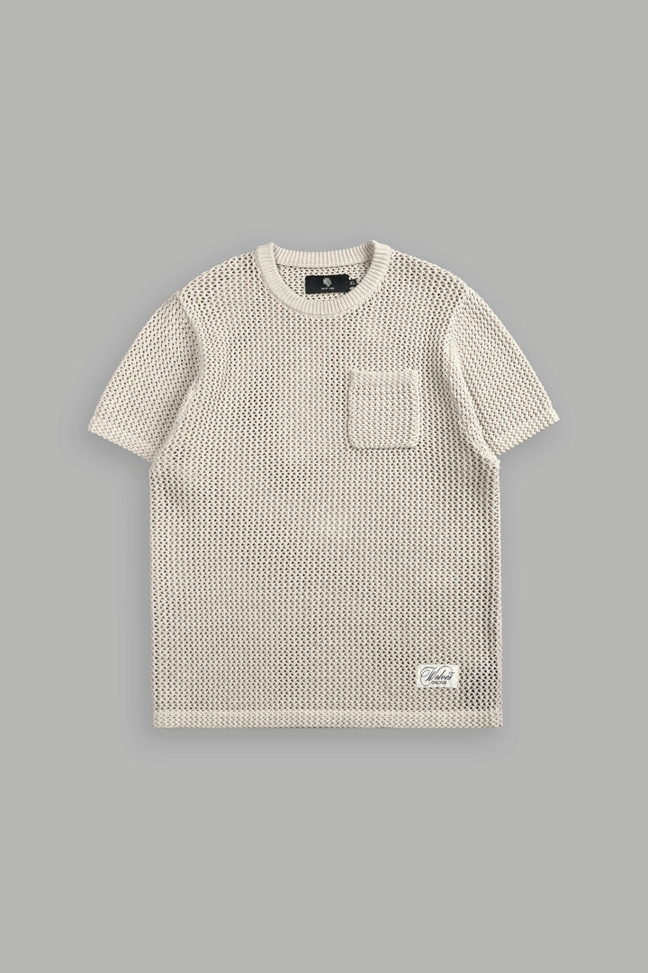 Wolves Only Us Satva Knit S/S V2 Shirt in Marled Cream
