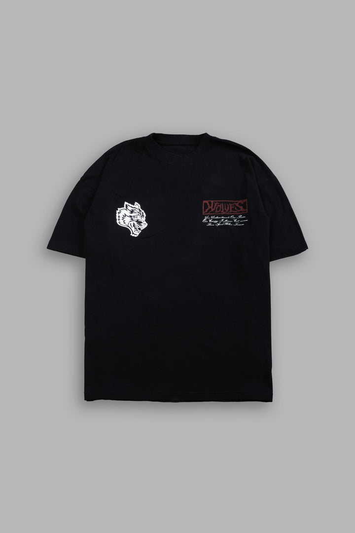 (1 Of 500) Charred Destiny "Premium" Oversized Tee in Black