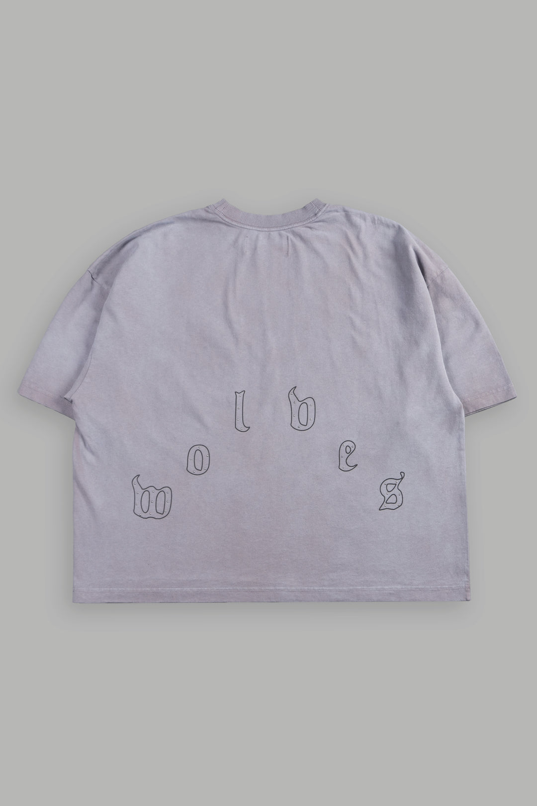 Our Crest Grunge Paul Box Cut Pocket Tee In Pale Gray Super Sun Fade