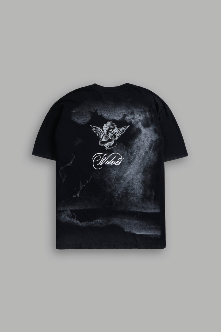 (1 Of 500) Divine Light "Premium" Oversized Tee in Black