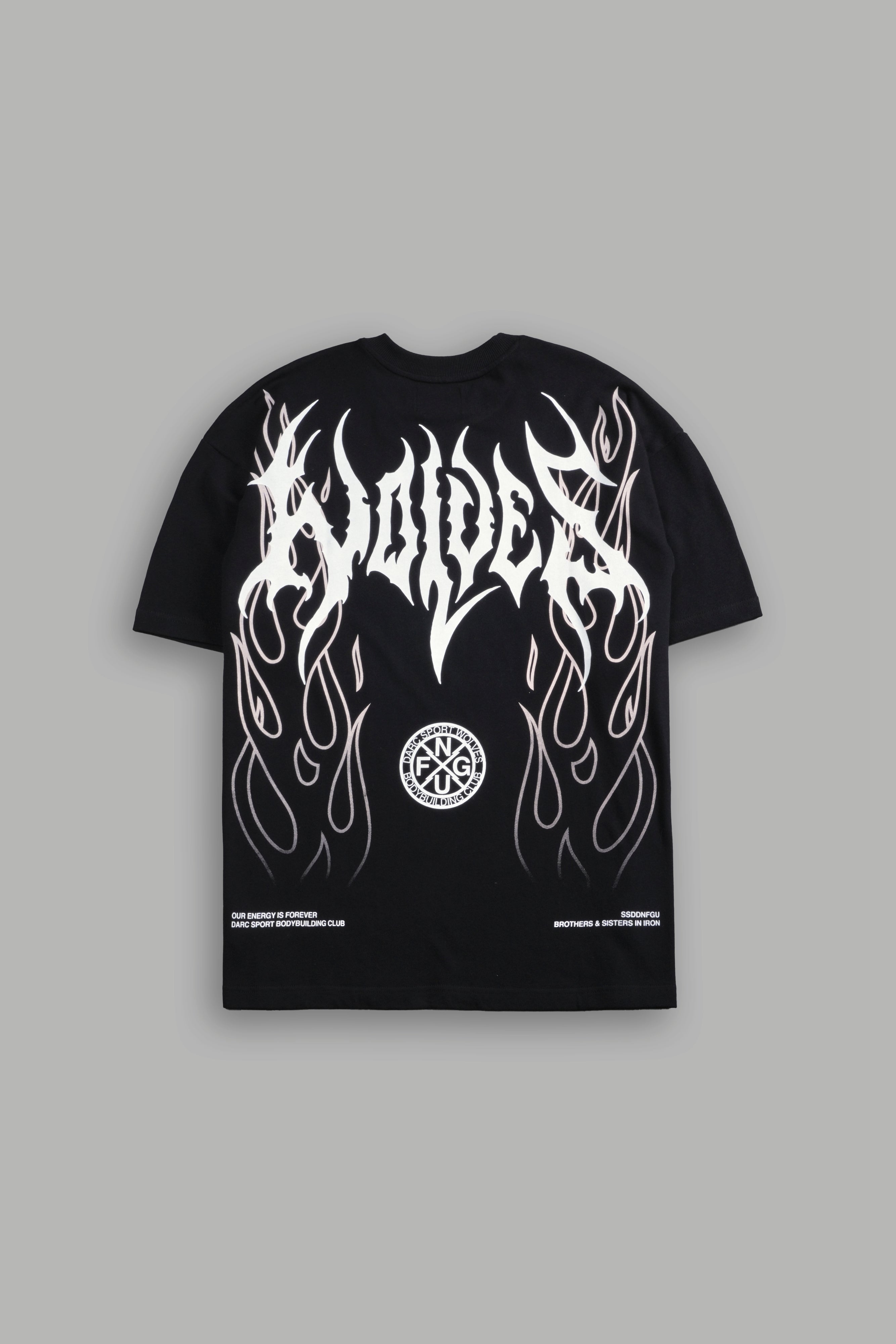 Hesh Flames Unisex "Premium" Oversized Tee in Black