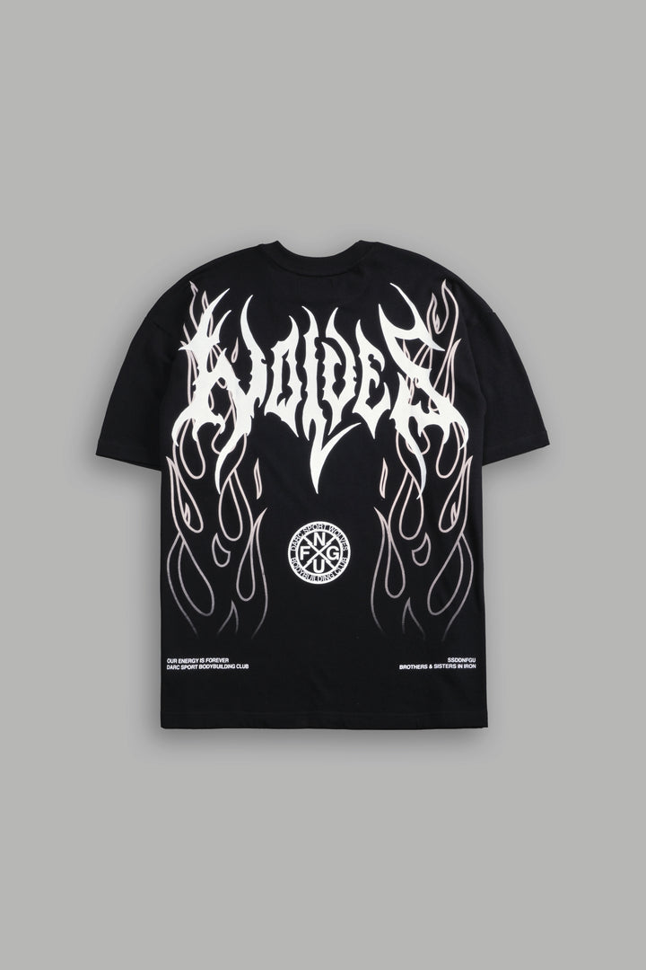 Hesh Flames Unisex "Premium" Oversized Tee in Black