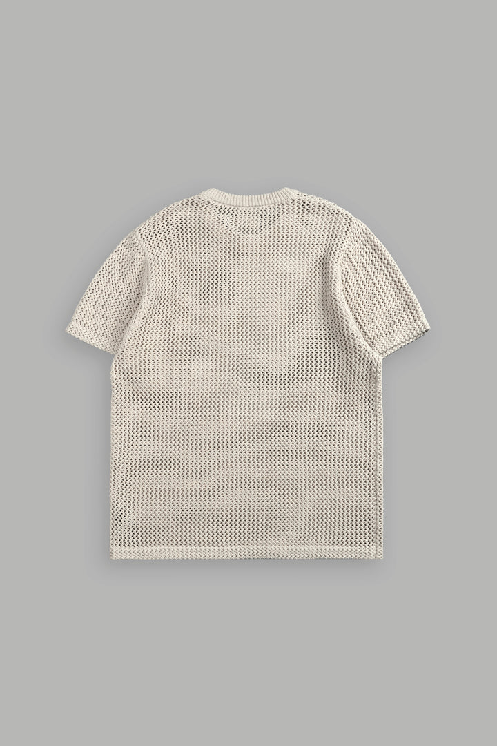 Wolves Only Us Satva Knit S/S V2 Shirt in Marled Cream