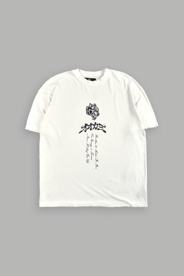 Darc Yokai Premium Oversized Tee in Cream