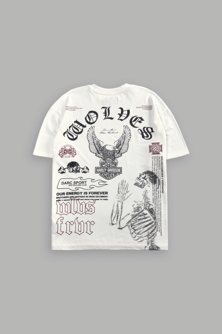 The Eagle & The Wolf "Premium" Oversized Tee in Cream