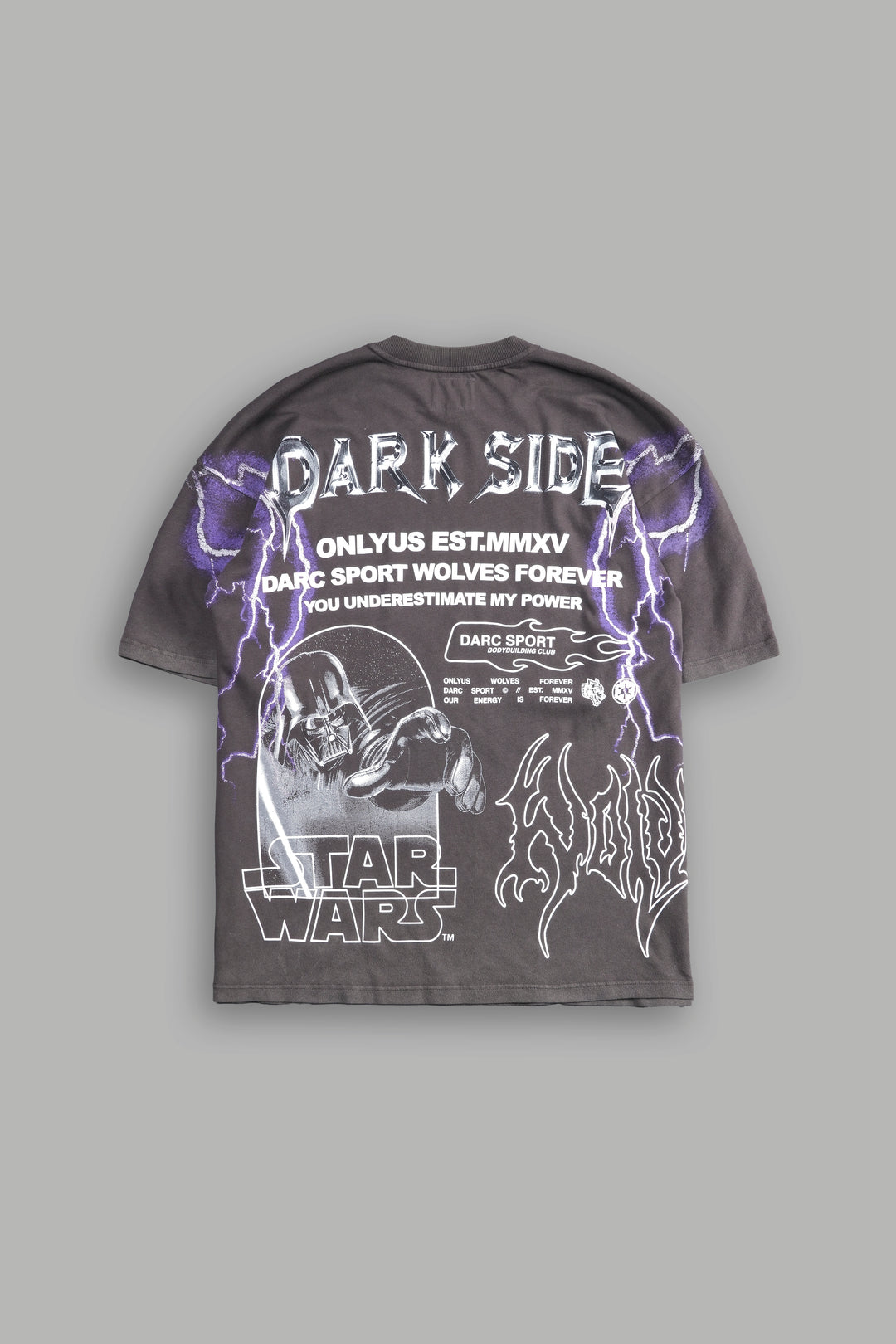 Come To The Dark Side "Premium" Oversized Tee in Wolf Gray