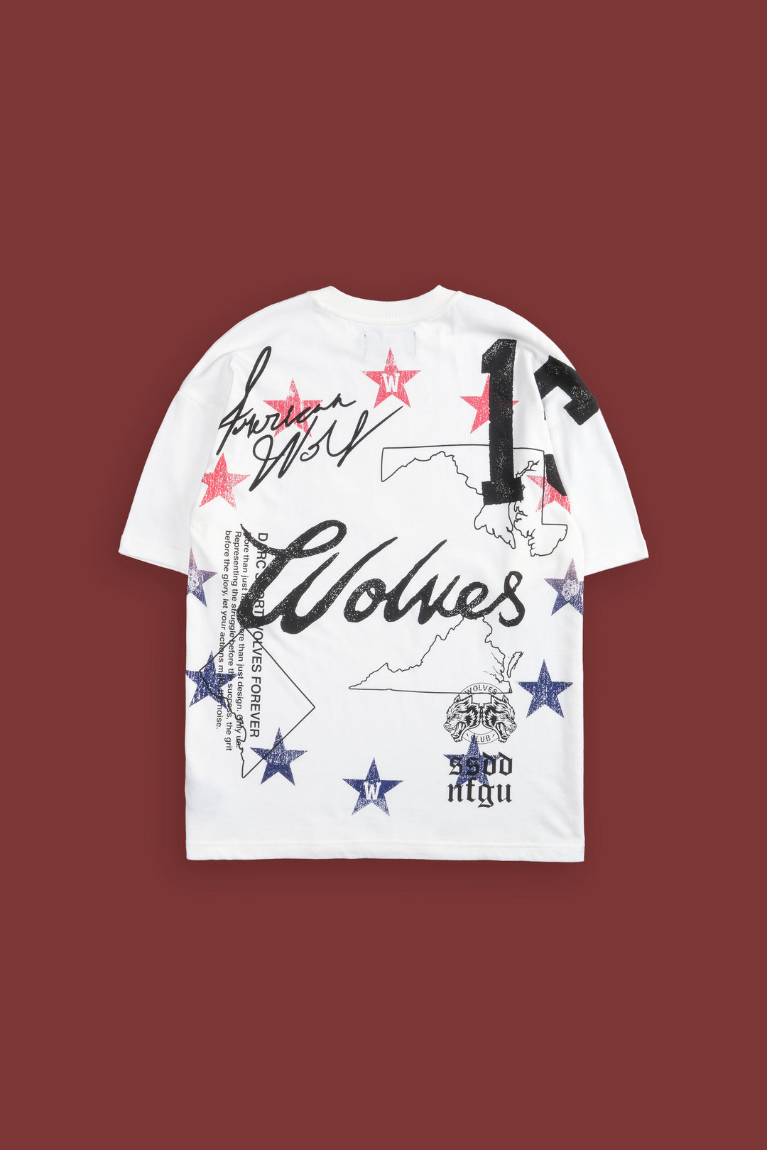 DMV Wolves "Premium" Oversized Tee in Cream