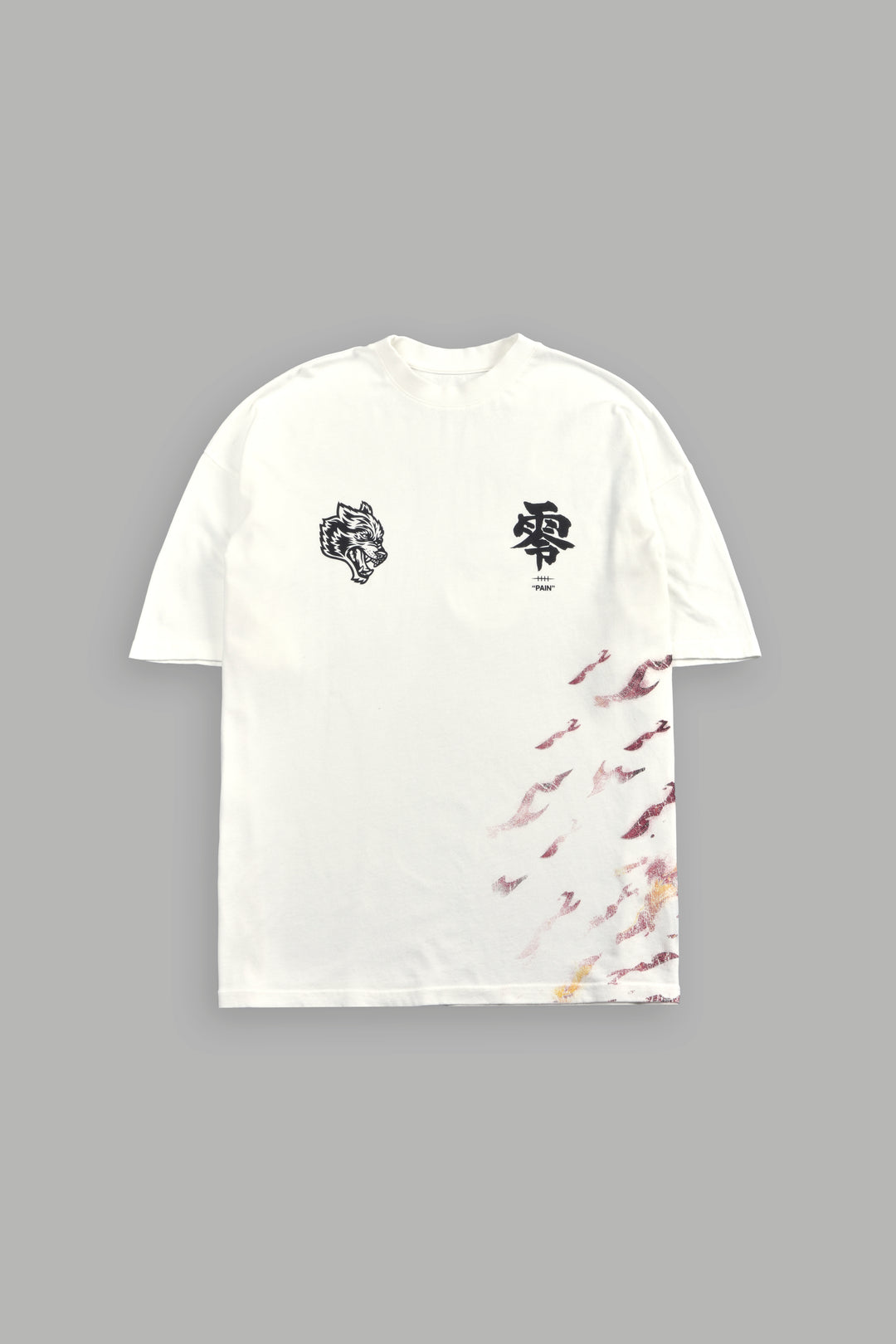 Infernal Pain Premium Oversized Tee in Cream