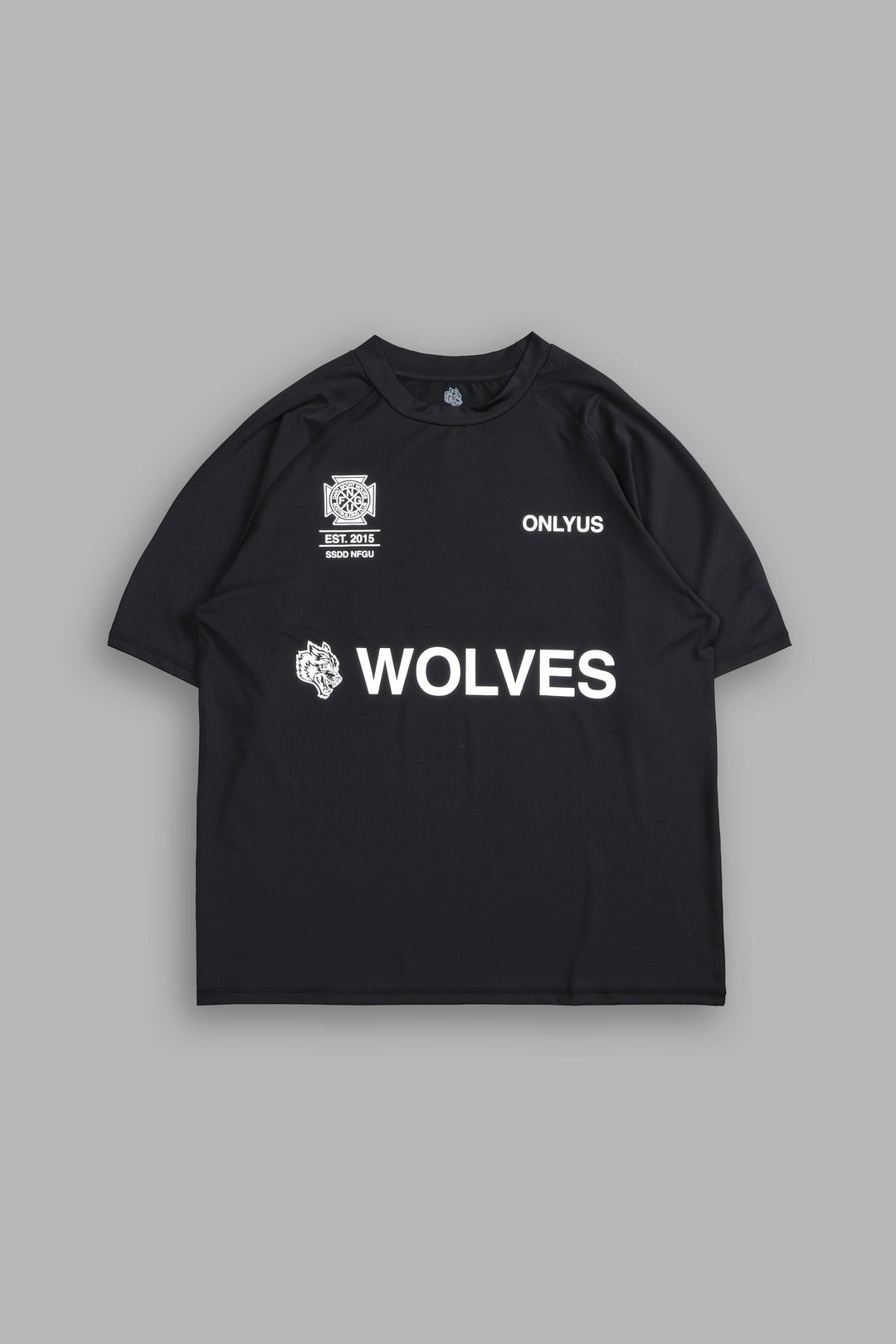 Always Stay True "Dry Wolf" S/S Raglan Tee in Black