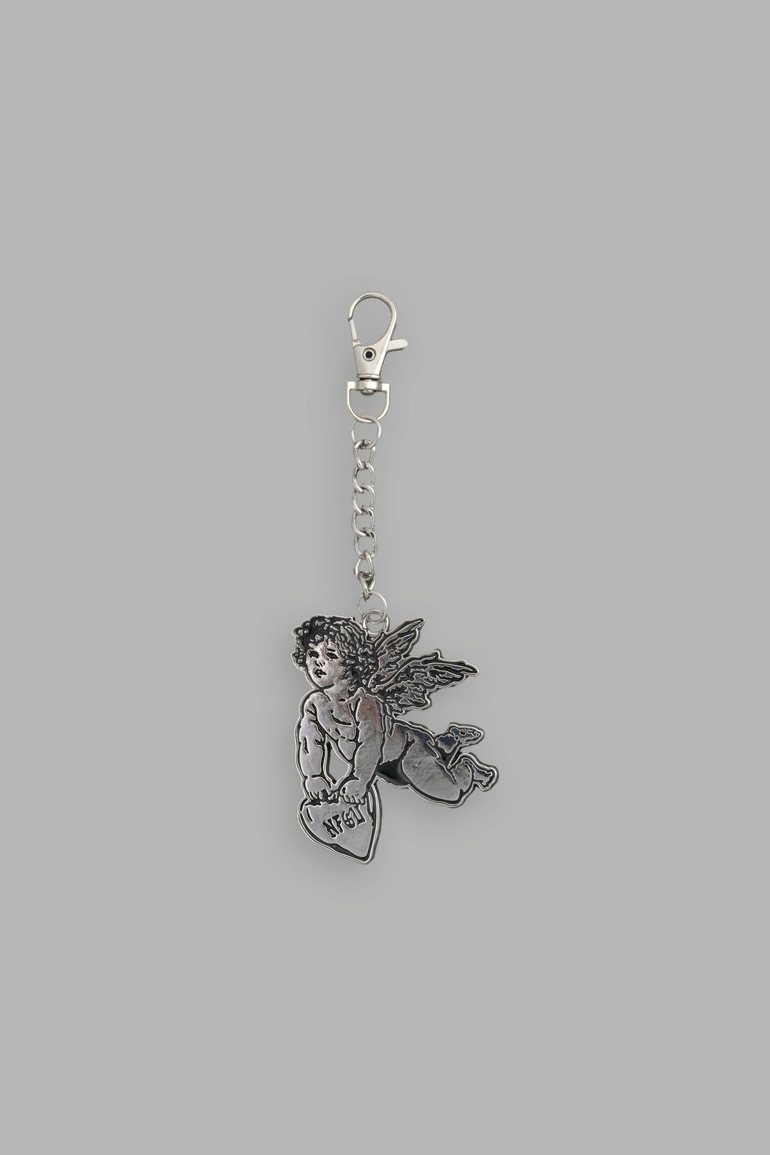 NFGU cherub Keychain in Silver/Black