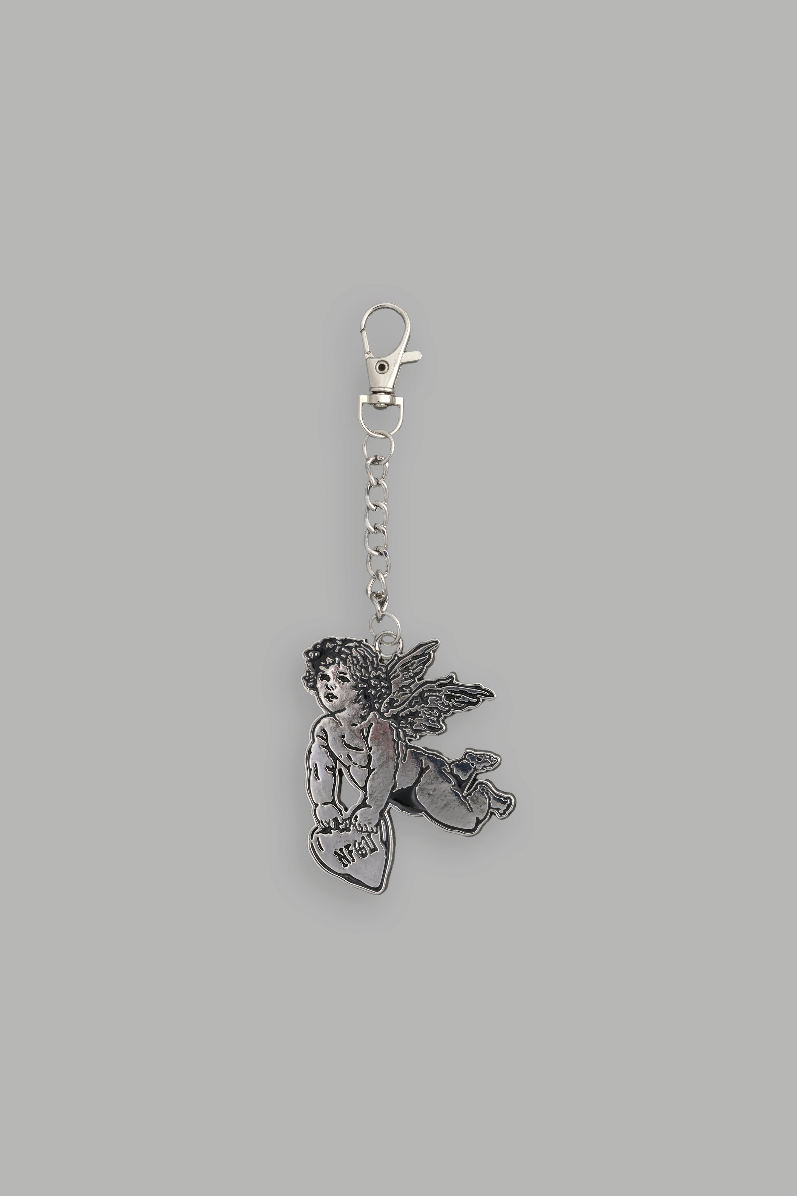 NFGU cherub Keychain in Silver/Black