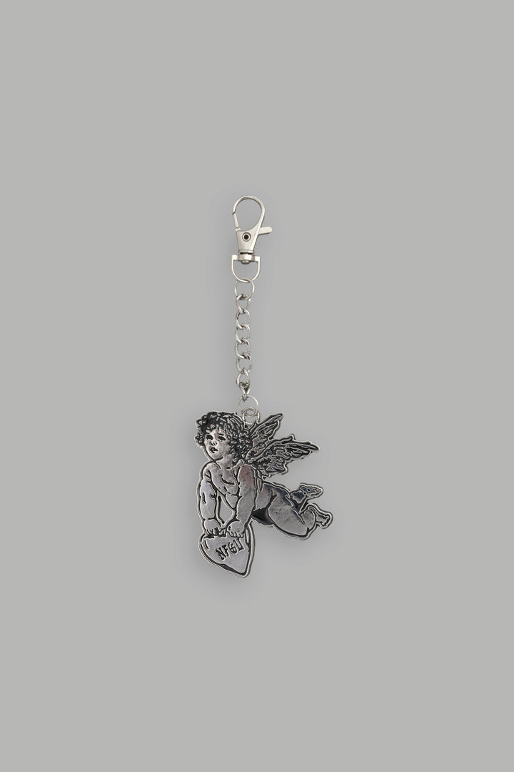 NFGU cherub Keychain in Silver/Black