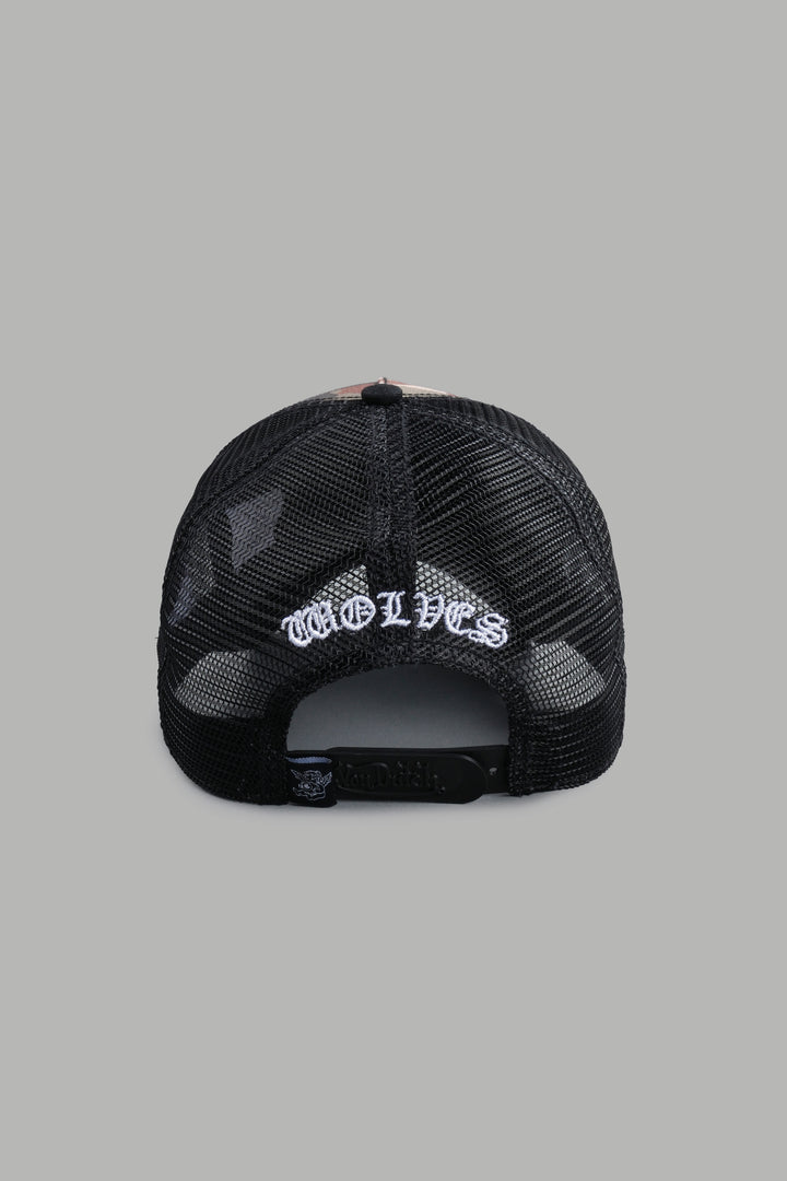 DSVD Collab Trucker Hat in Black Camo/Olive