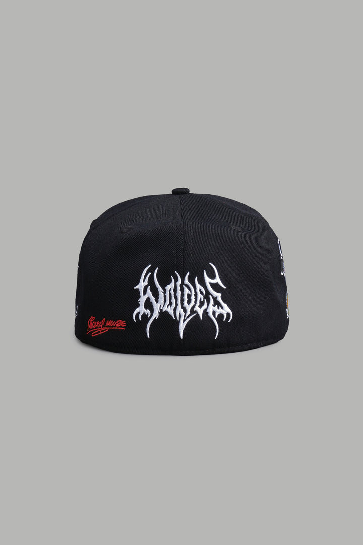 Mickey Mouse Hesh Fitted 5 Panel Cap in Black