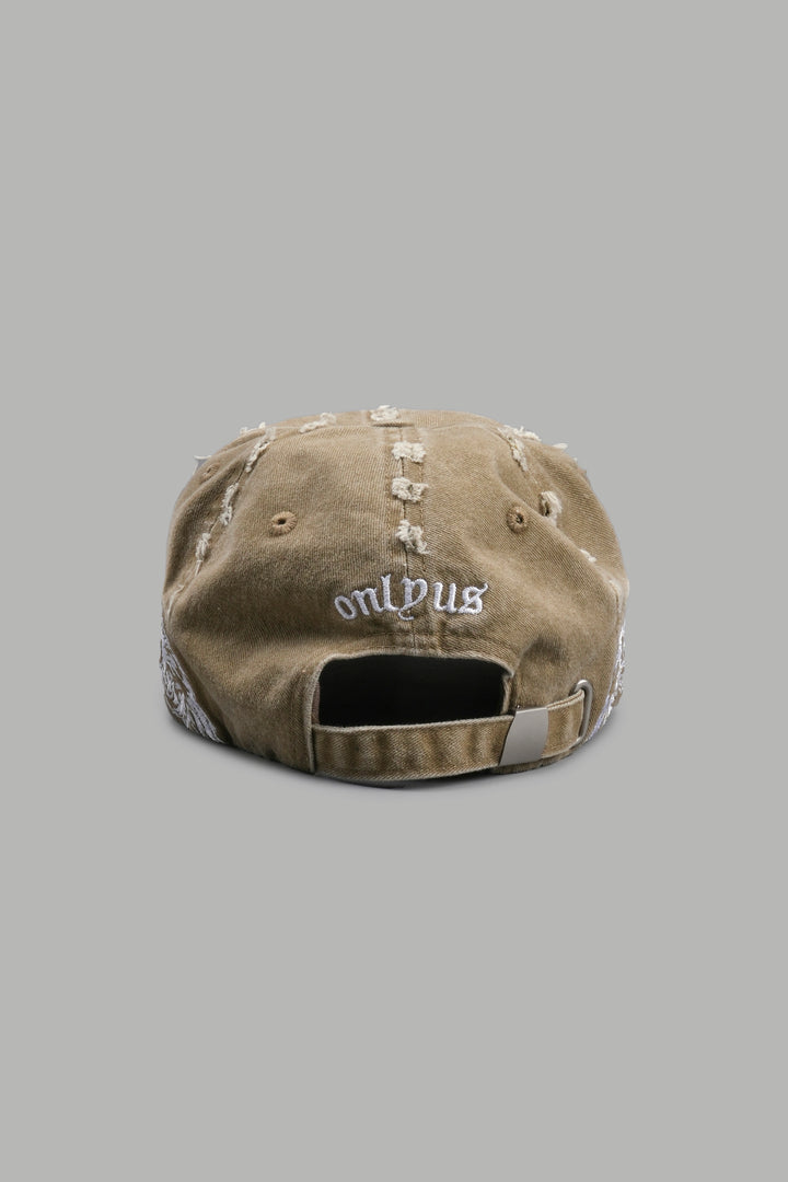 Leap Of Faith V2 Distressed Dad Hat In Cactus Gray