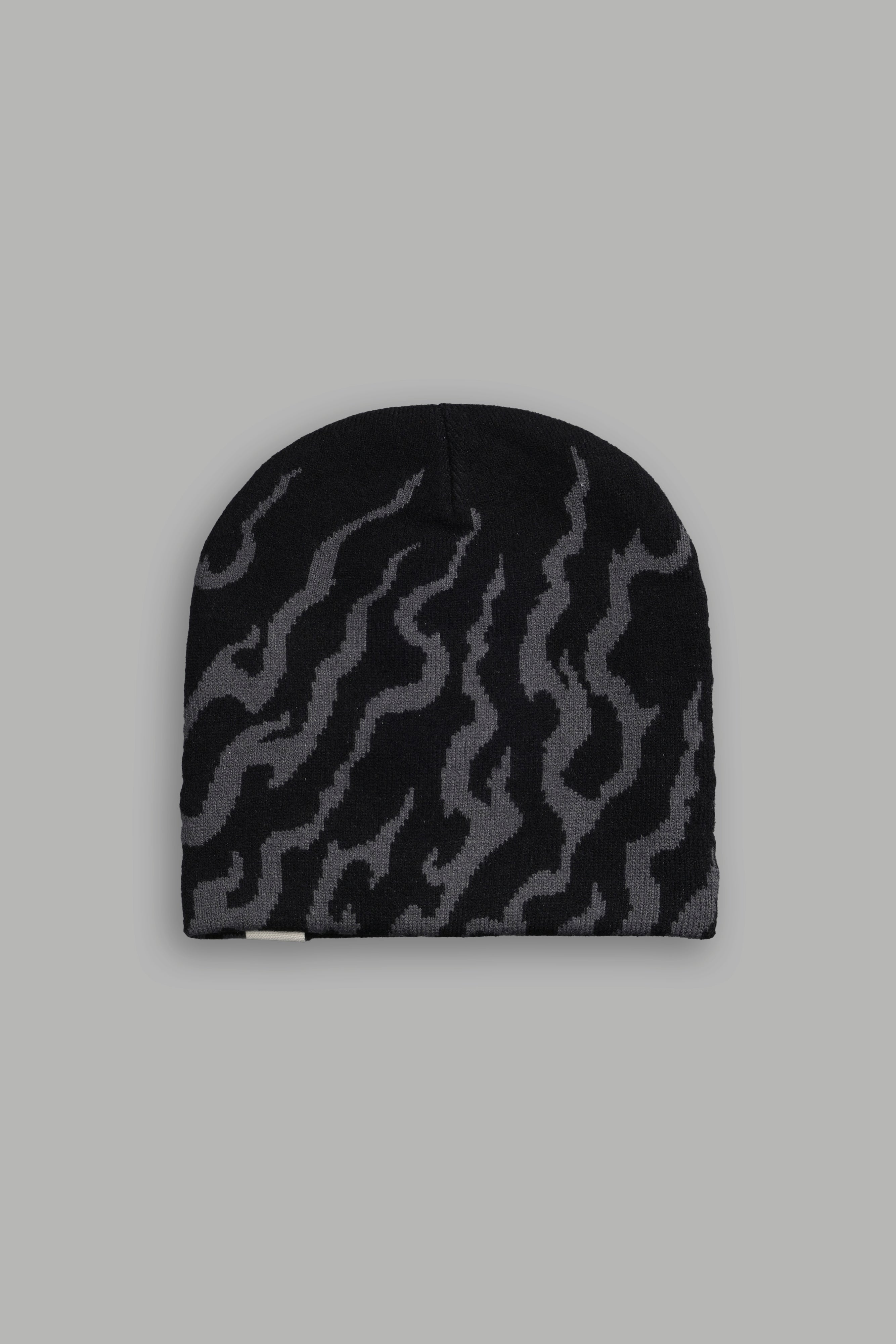 Iron Cross Cap Beanie in Black