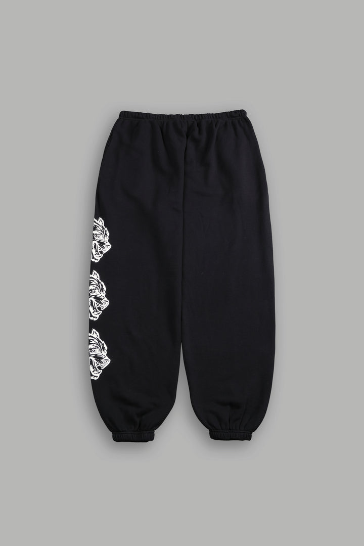 Heart Cherub Lightweight Lounger Sweat Pants in Black