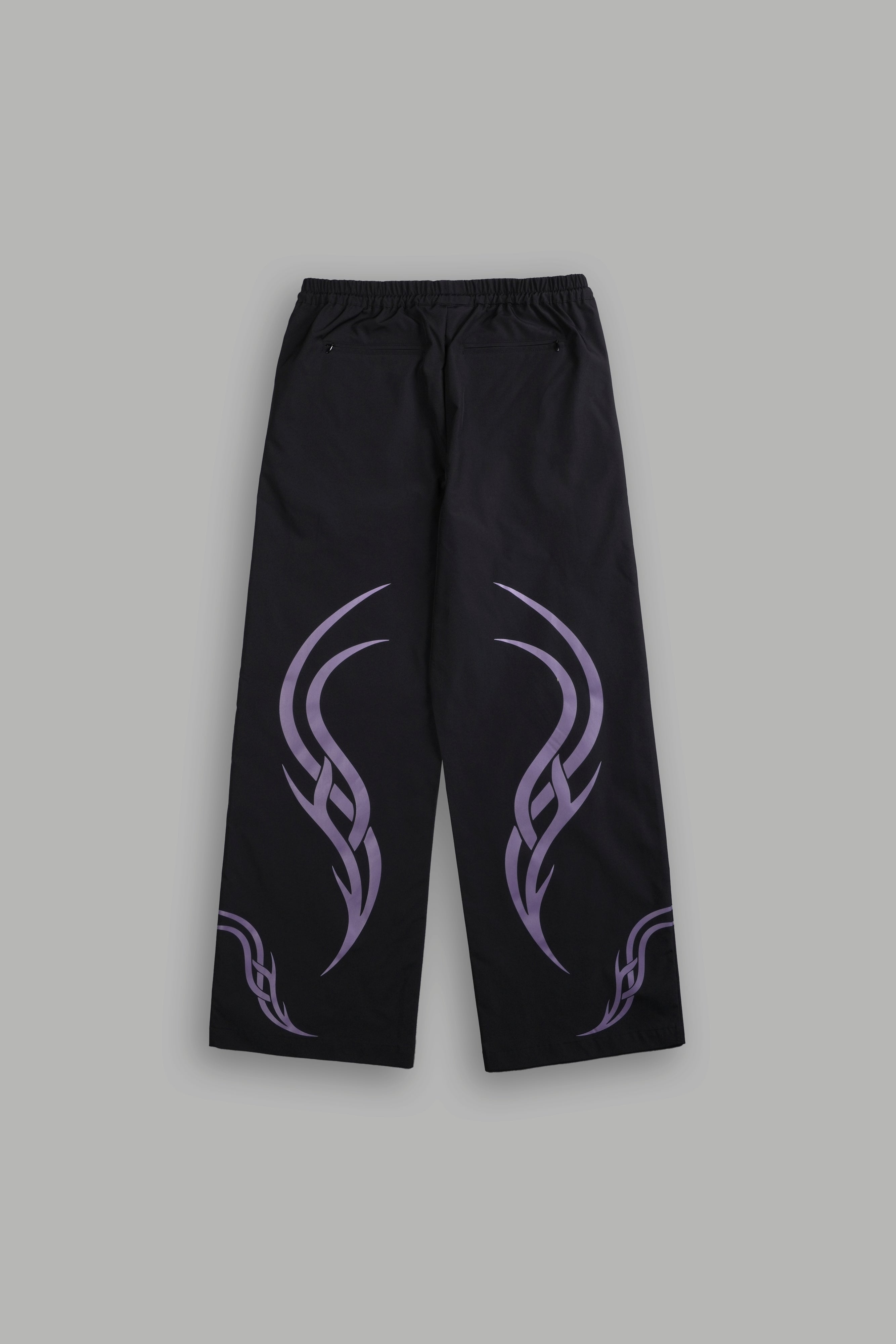 Dual Finite Code She Nadia Track Pants in Black/Phantom Purple