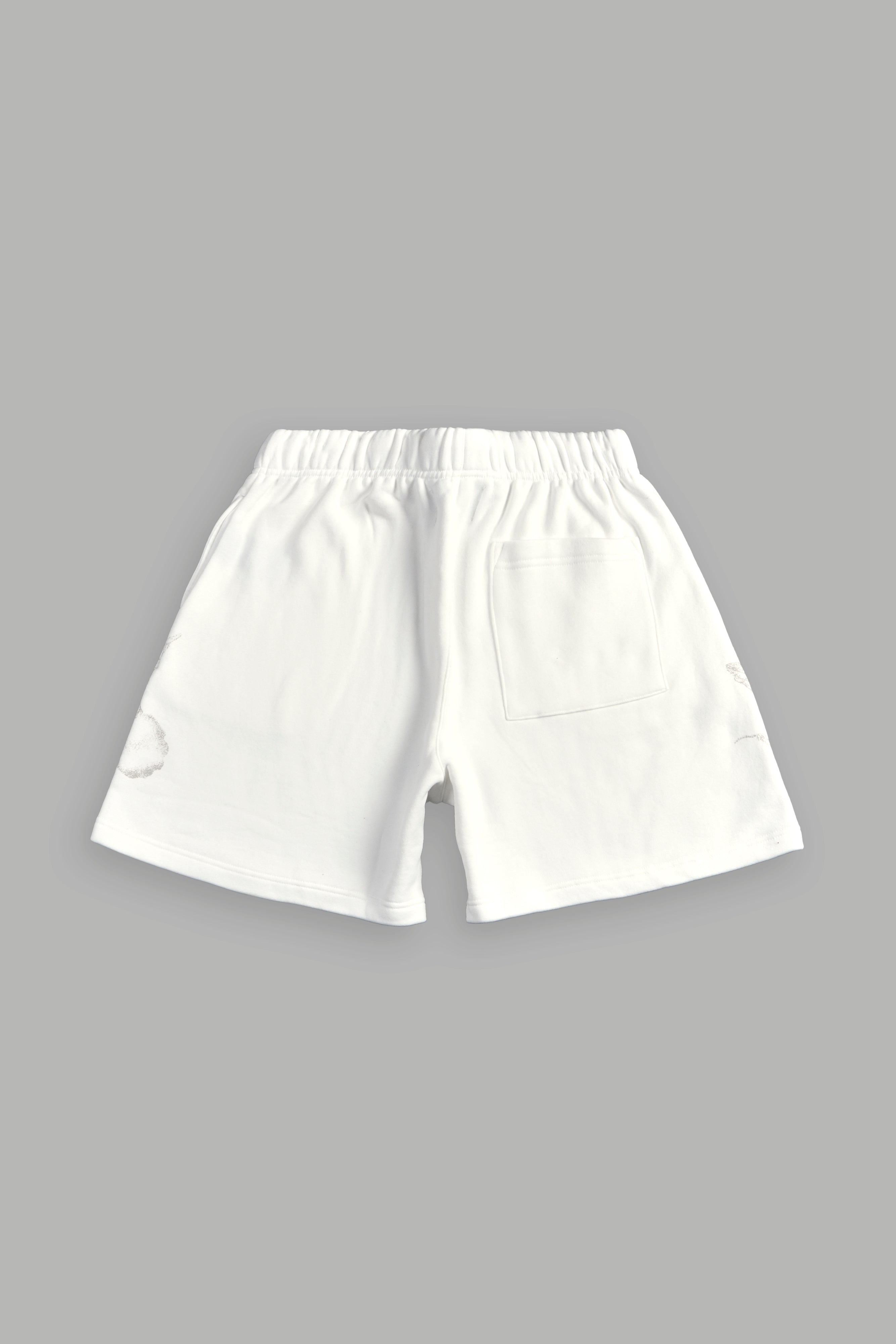 Fallen Cherub Oversized Post Lounge Sweat Shorts in Cream