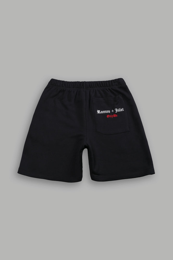 Doomed Love Post Lounge Sweat Shorts in Black