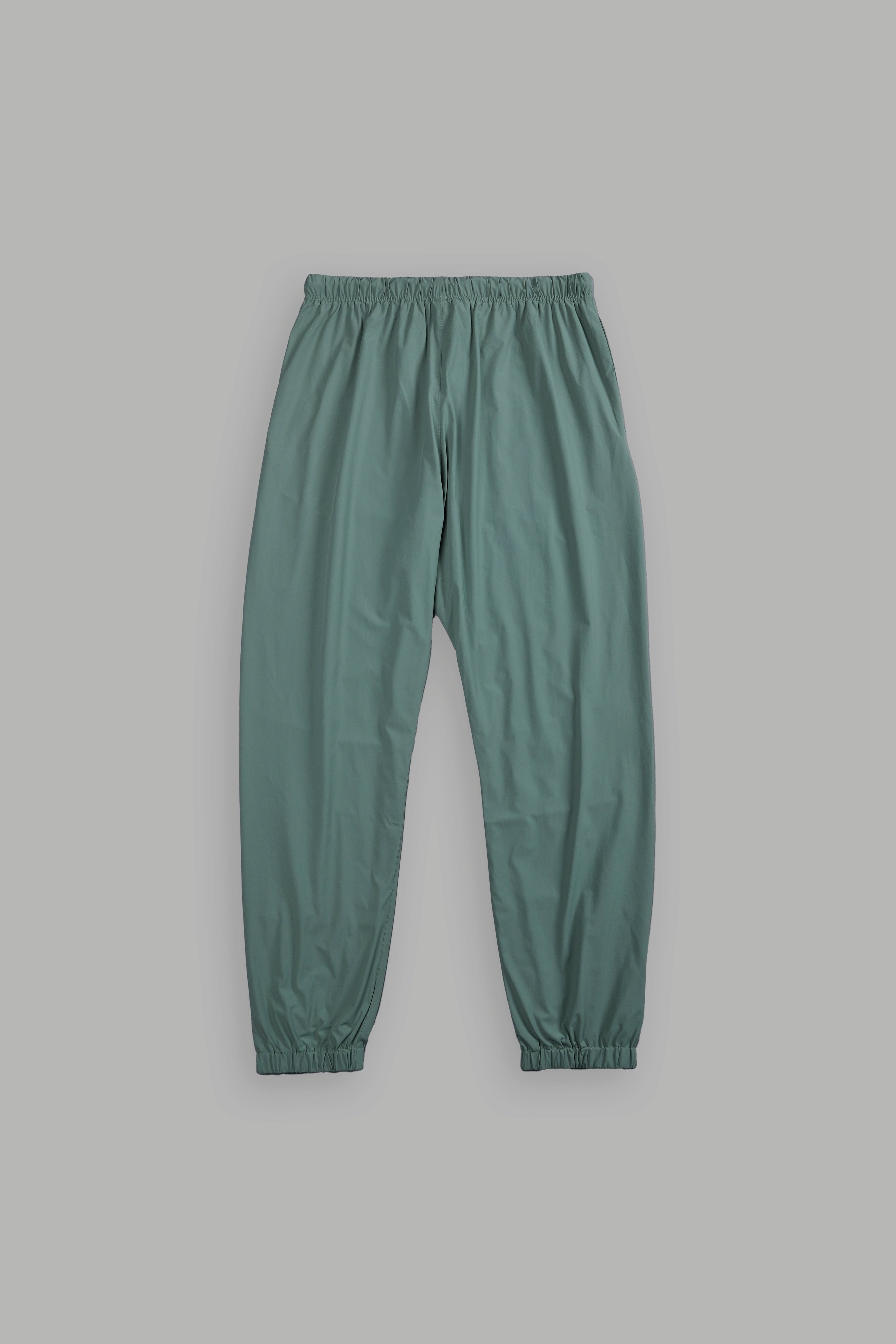 Dual Wolf Head Hybrid Nylon Track Pants in Hunter Green