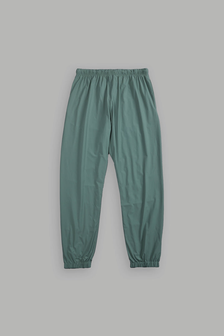Dual Wolf Head Hybrid Nylon Track Pants in Hunter Green