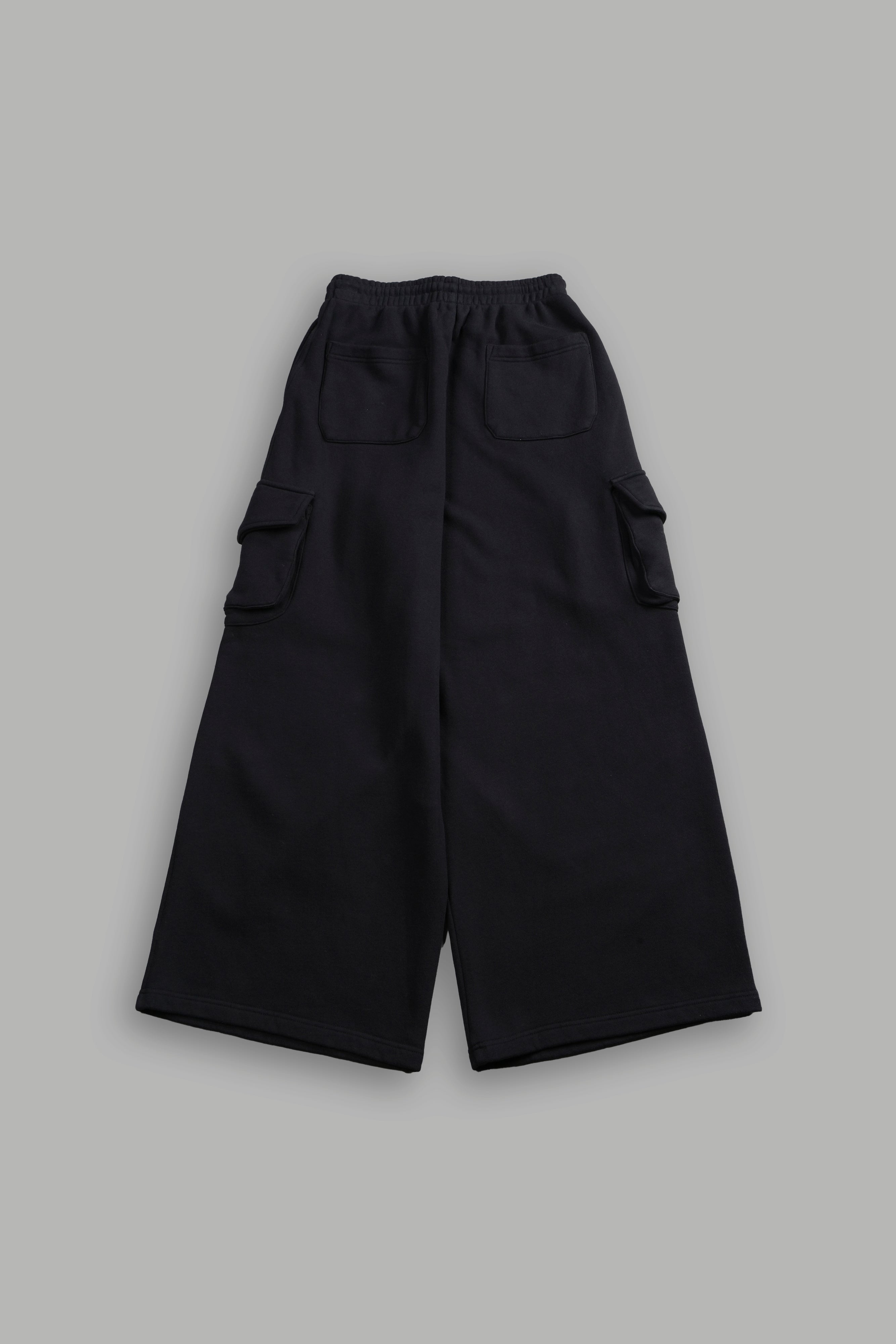 Dual Mia Cargo Sweat Pants in Black