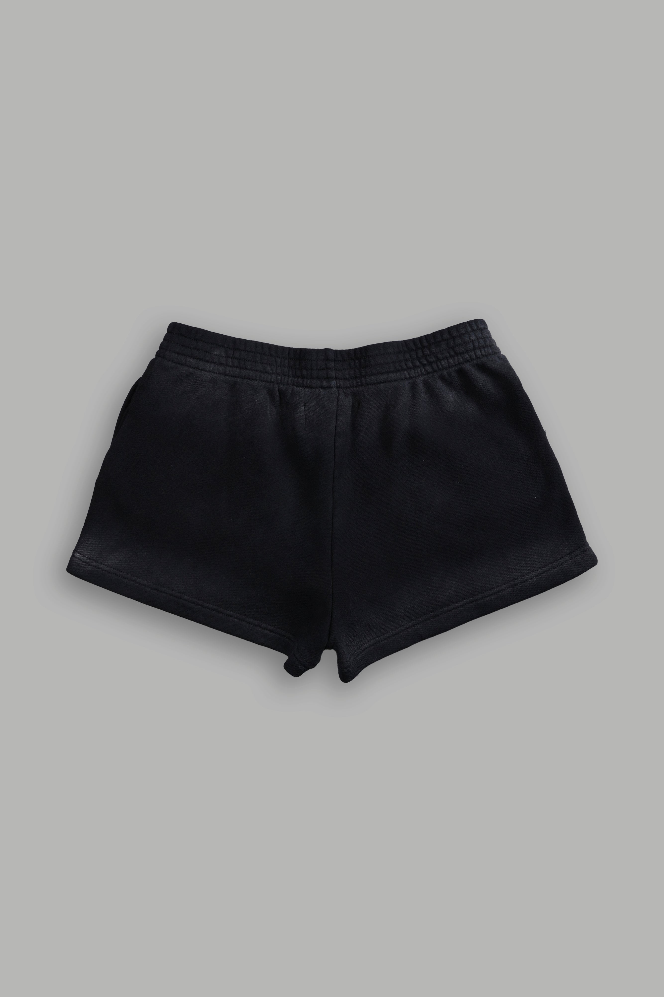 Finite Flame Ellie Sweat Shorts in Black Drift Wash