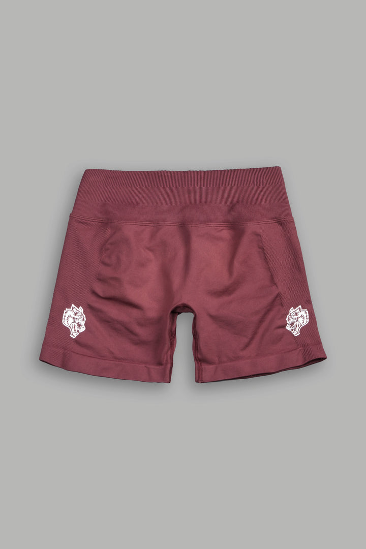 Dual Wolf Evey Seamless Shorts In Oxblood