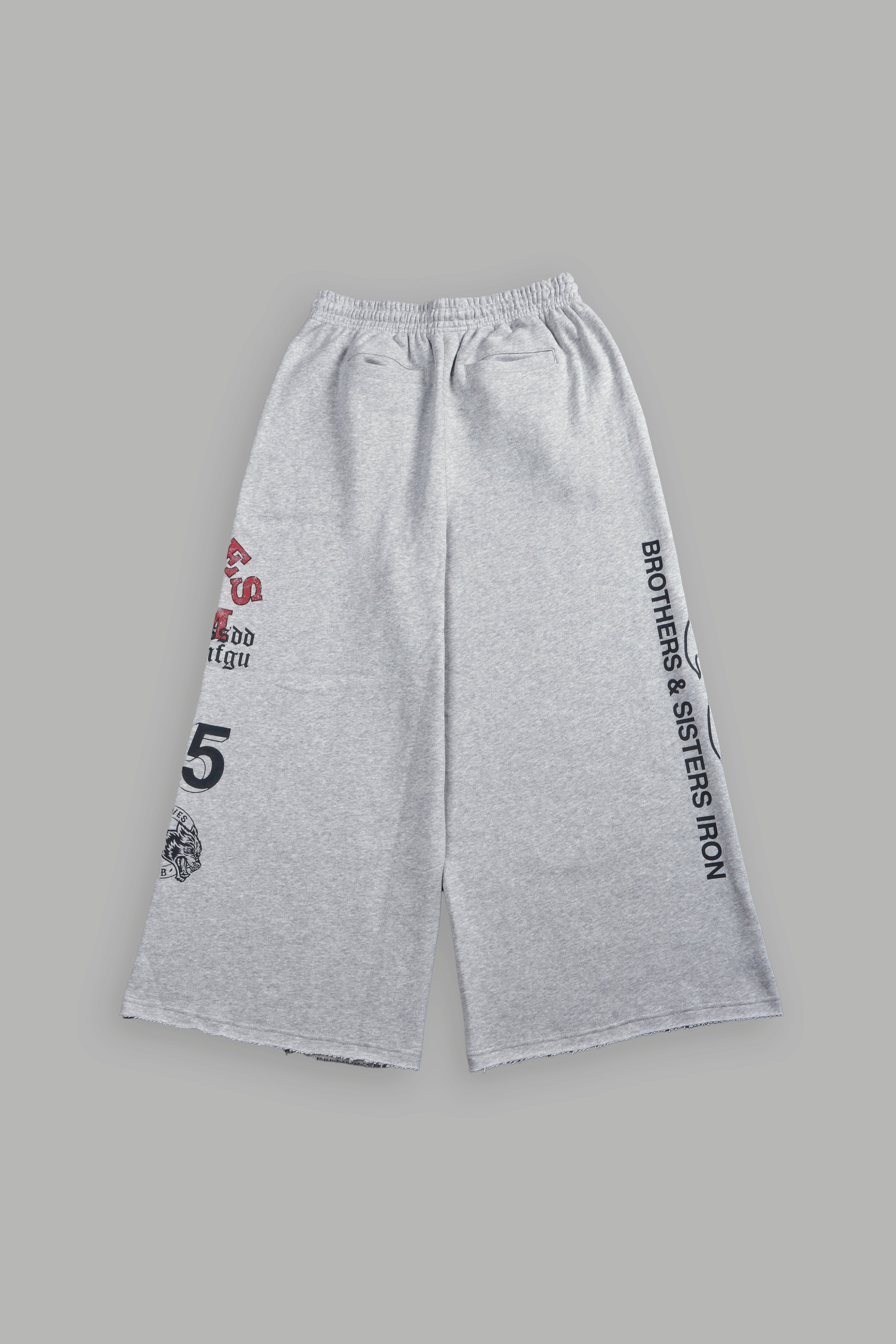 Wolves Gym V2 Oversized Omen Sweat Pants in Light Athletic Gray