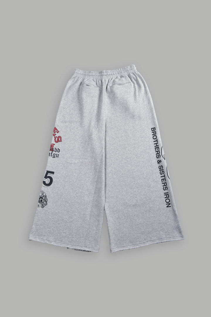 Wolves Gym V2 Oversized Omen Sweat Pants in Light Athletic Gray