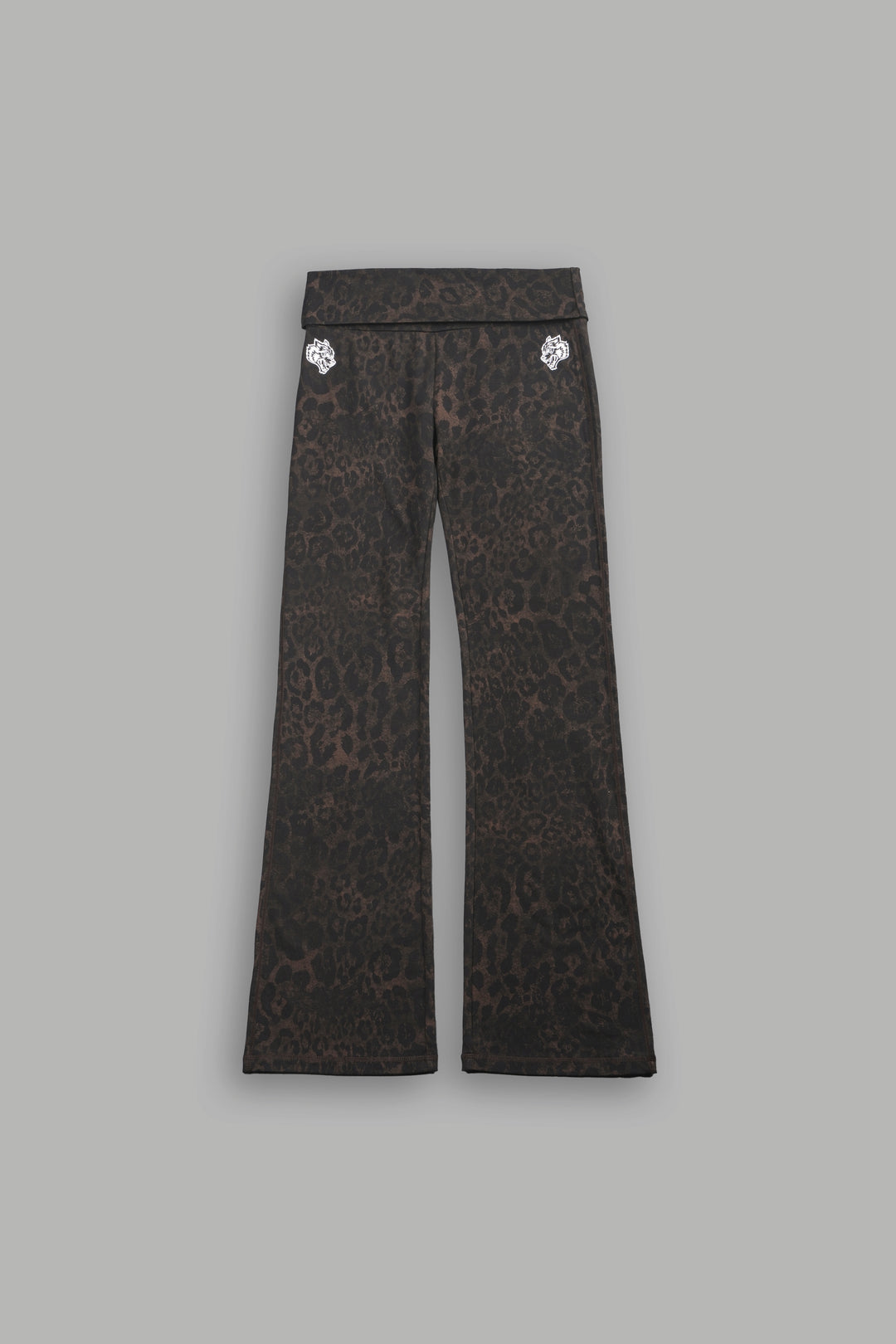Dual Romy Foldover Pants in Darc Brown Leopard