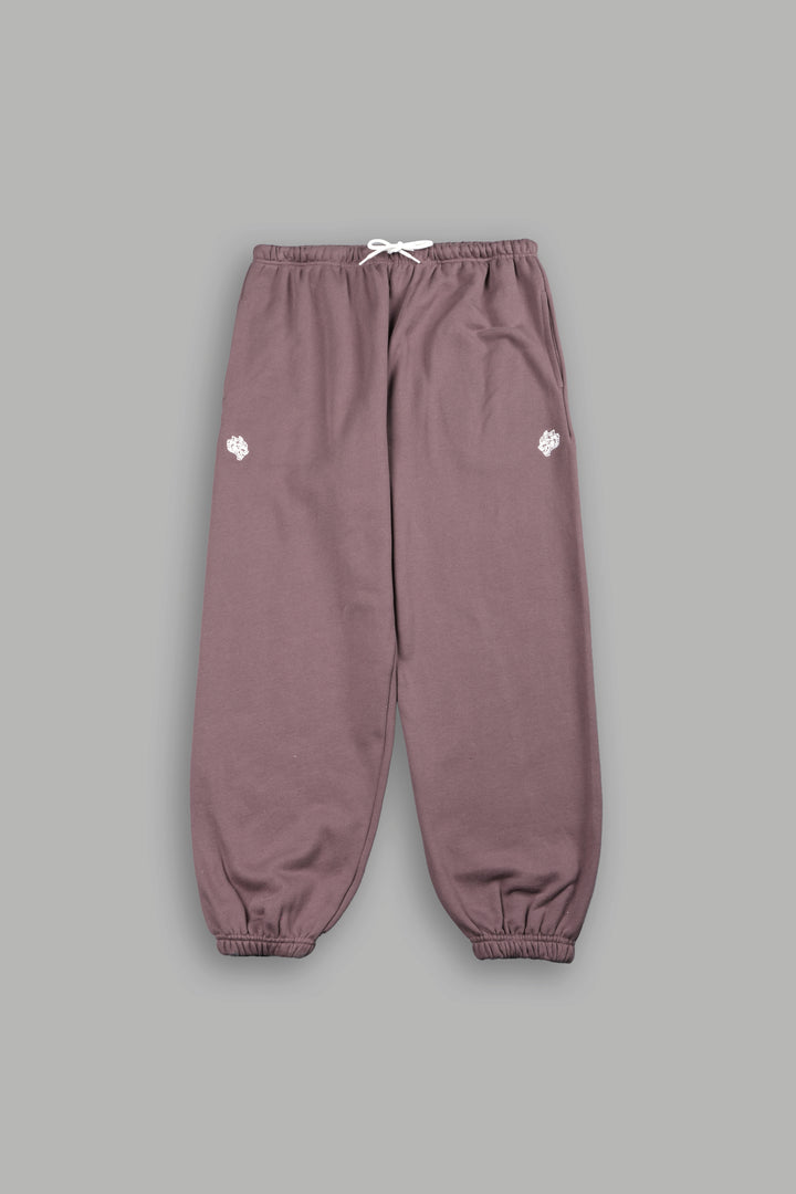 Dual Wolf Lightweight Lounger Sweat Pants In Rose Taupe