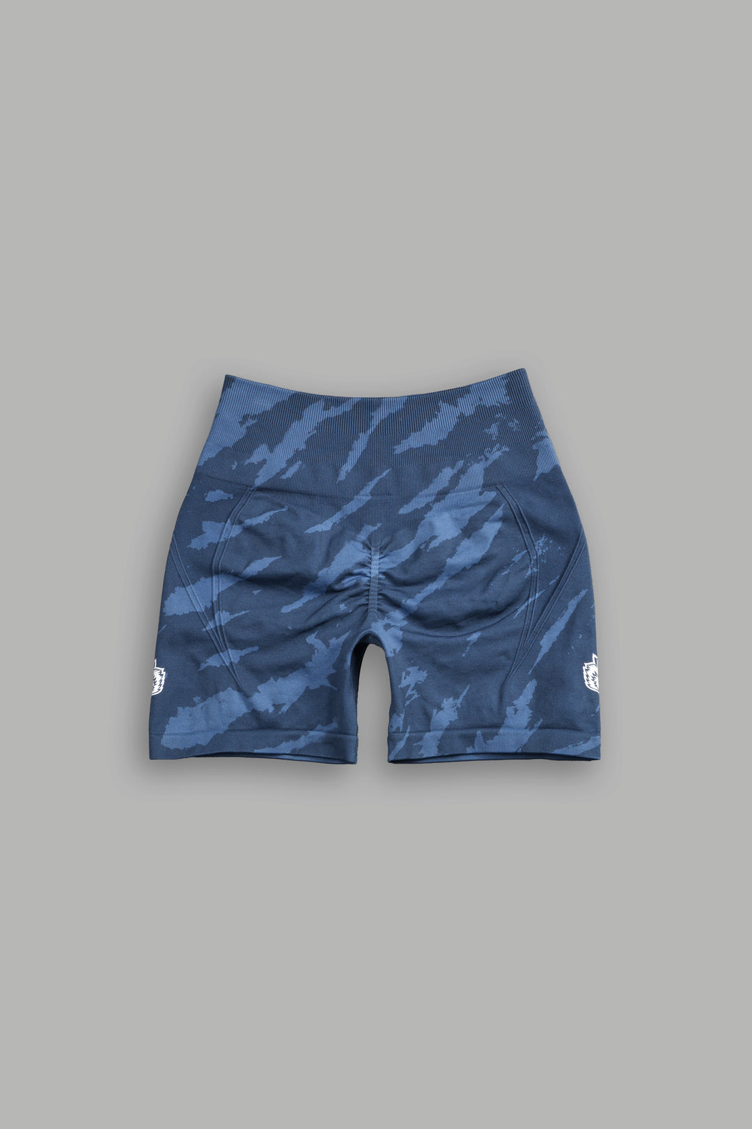 Dual Wolf Everson Seamless "Huxley" Shorts in Ocean Blue Native Camo