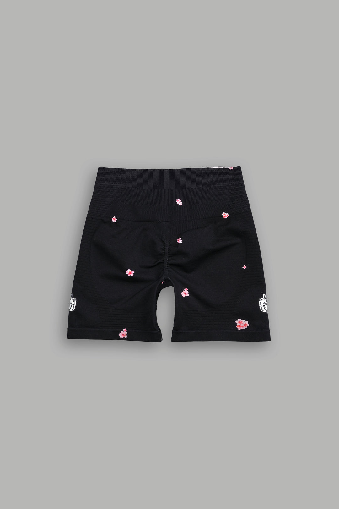 Dual Wolf Everson Seamless "Valencourt" Shorts in Black/Cherry Blossom