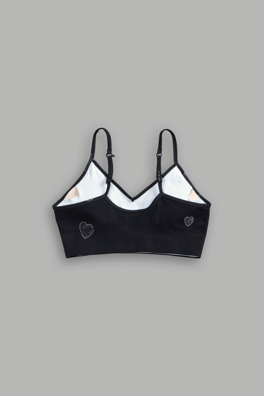 Her Energy "Everson" Seamless Sports Bra in Heart Candy Black