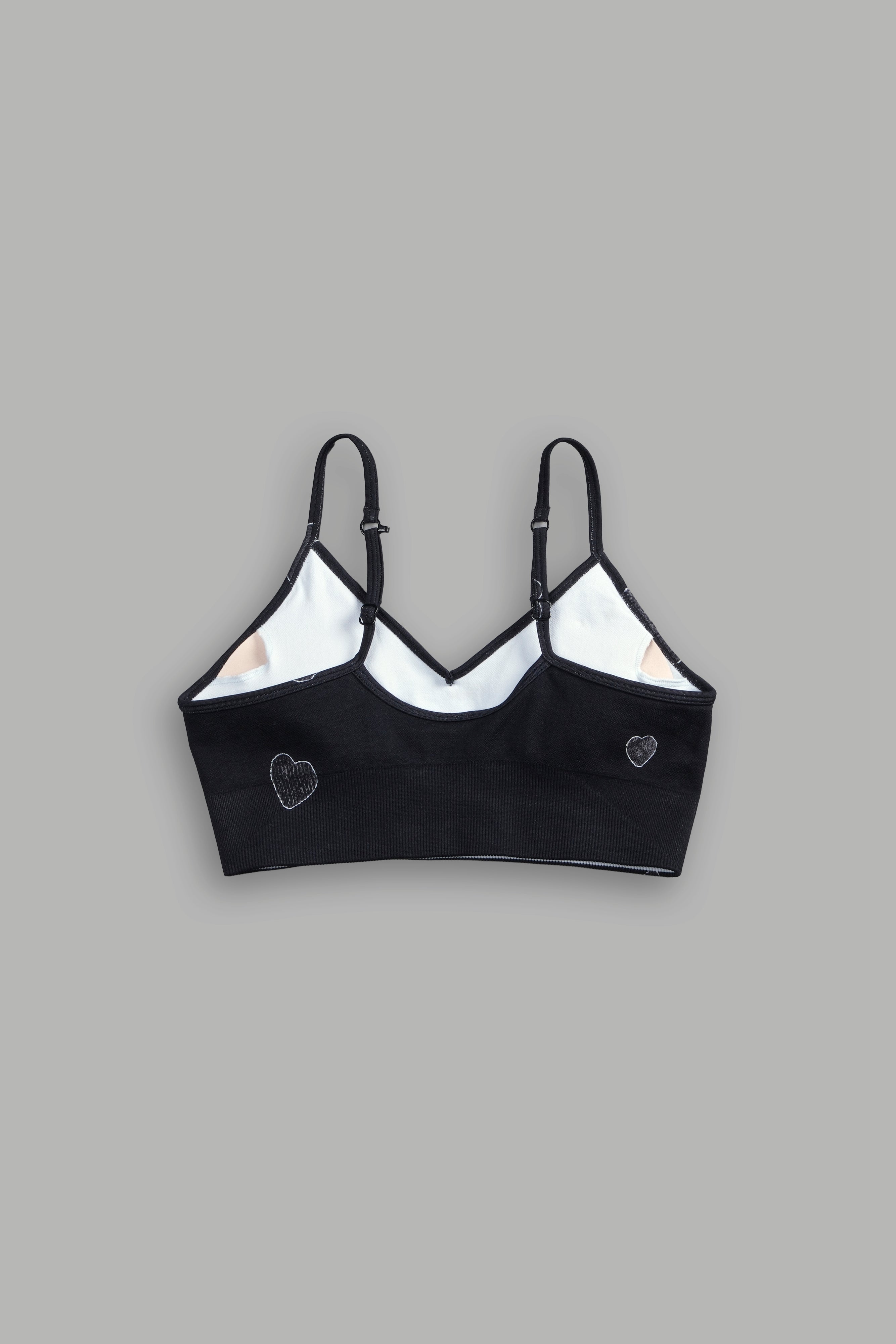 Her Energy "Everson" Seamless Sports Bra in Heart Candy Black