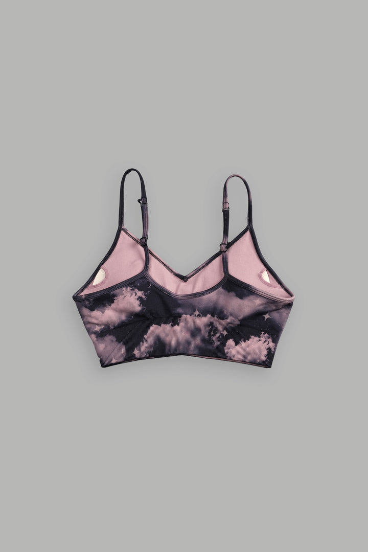 Single Wolf "Everson Seamless" Sports Bra in Black Desert Night Sky