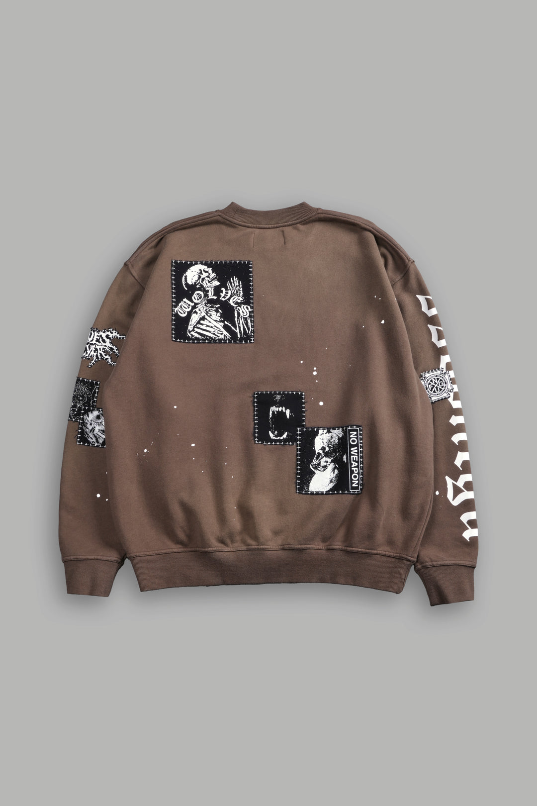 Stitched In London Unisex Crewneck in Desert Dust Vandal Wash