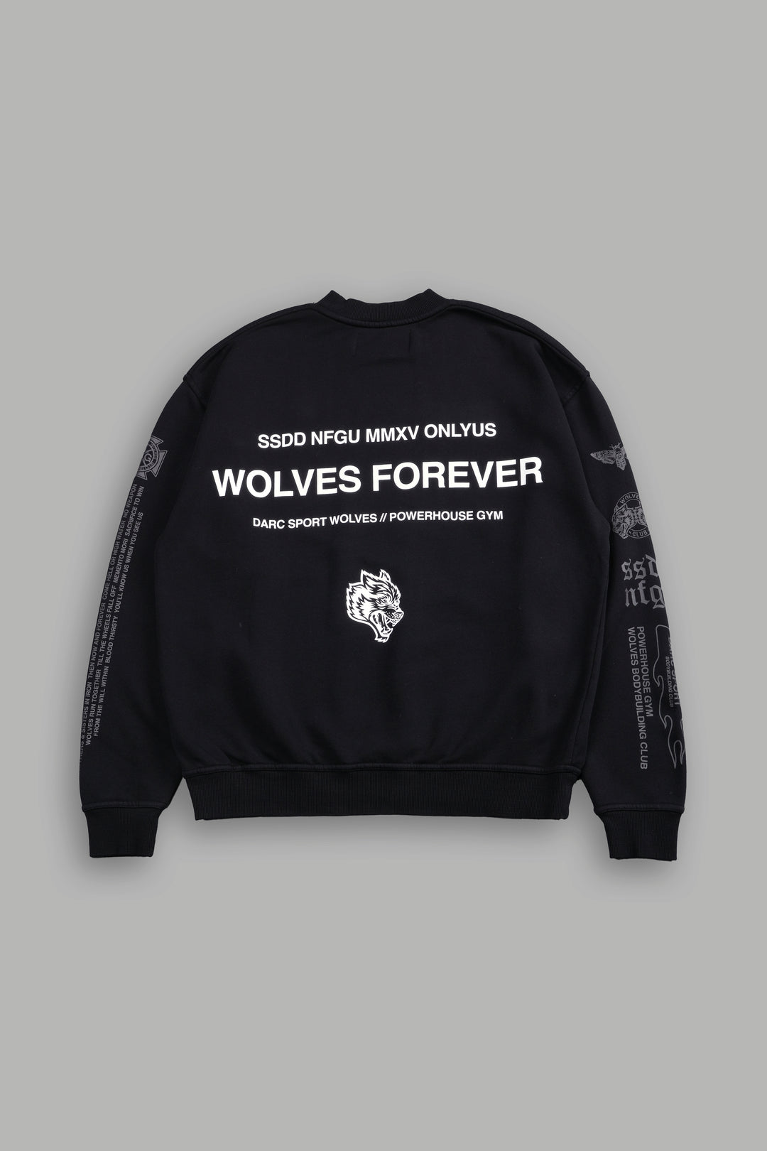 Wolves House Unisex London Crewneck in Black