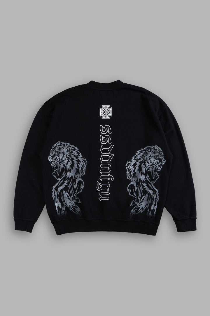 Alpha Wolf London Crewneck in Black