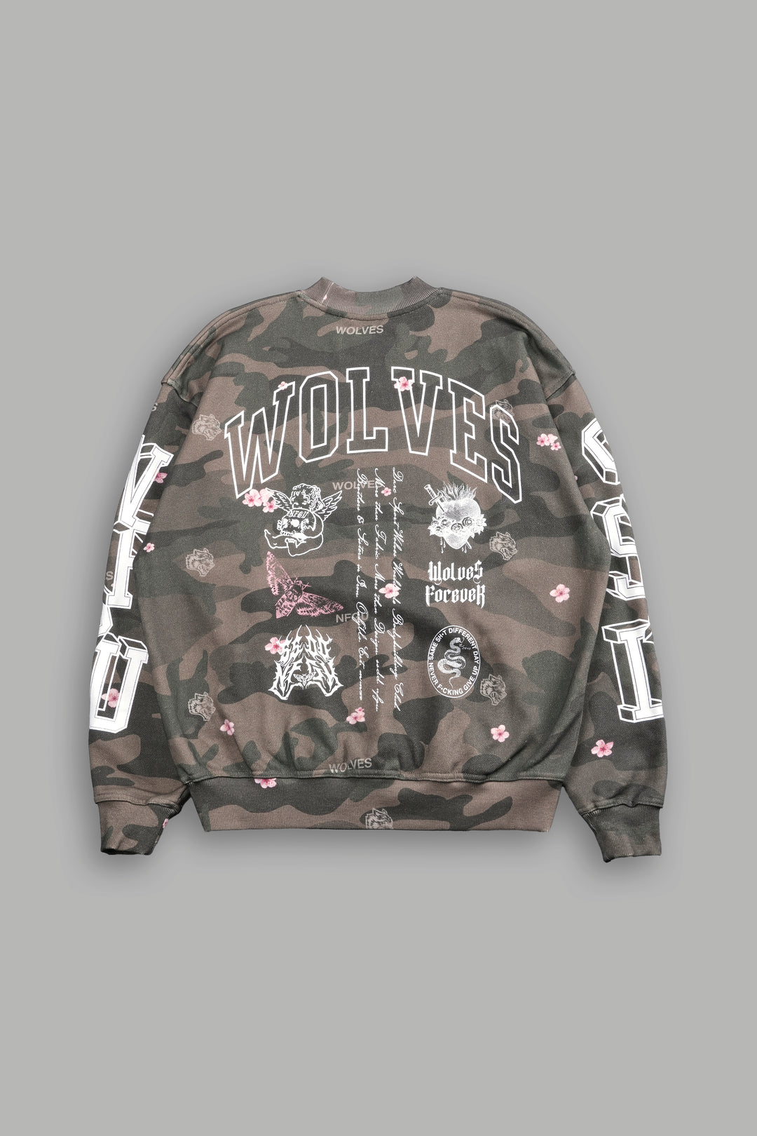 You'll Know It She London Crewneck in Vintage Blossom Woodland Camo