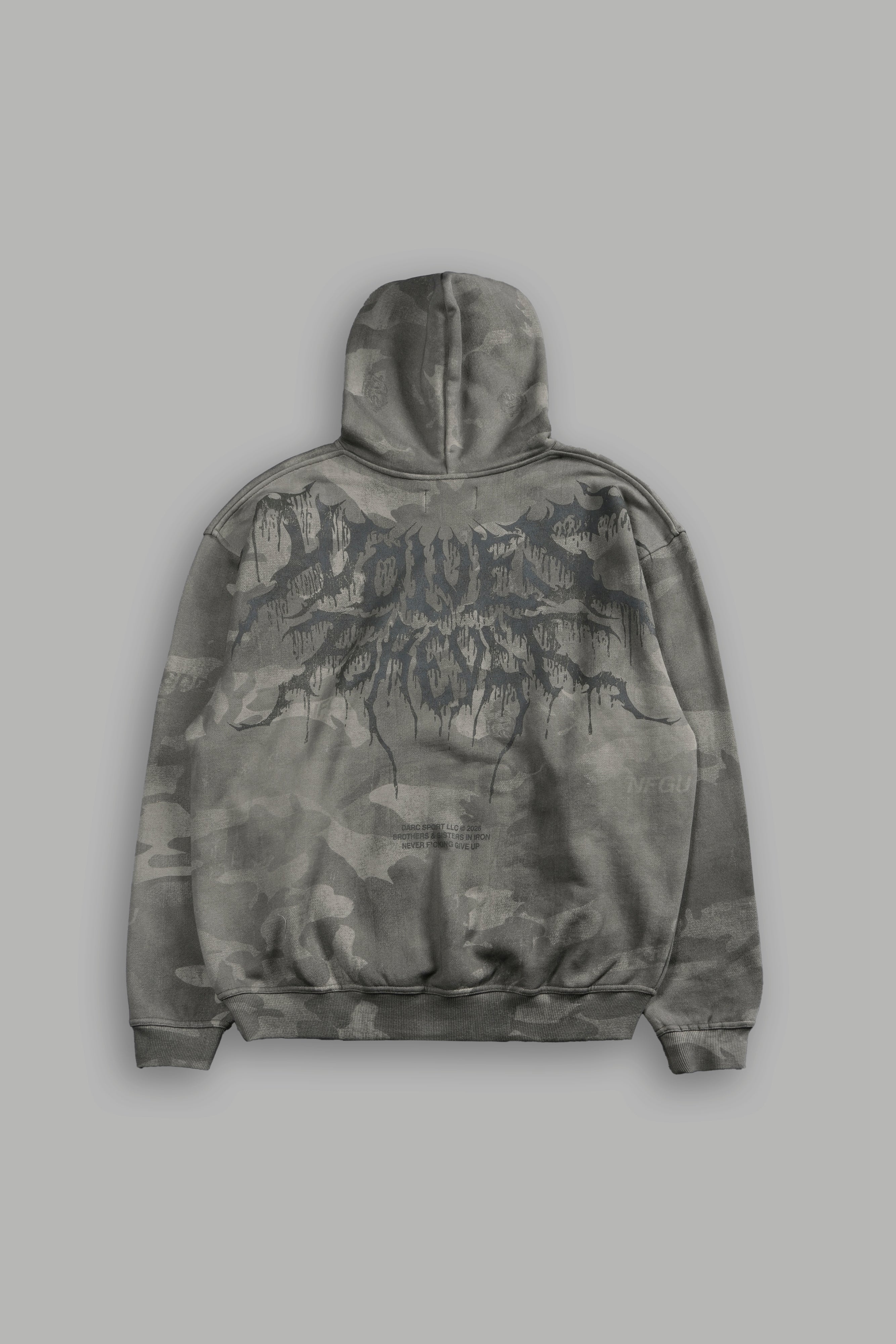 Drip Hesh WLVS FRVR Unisex "Pierce" Hoodie in Lush Vintage Woodland Camo