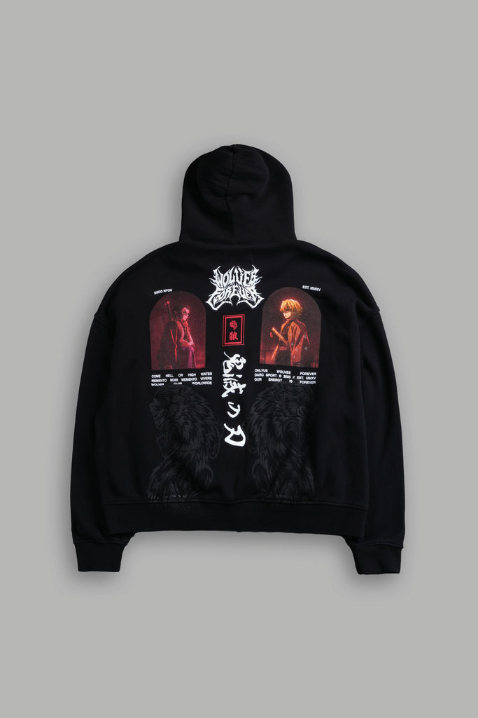 Stand-Off Vex Double Zip Hoodie in Black – DarcSport