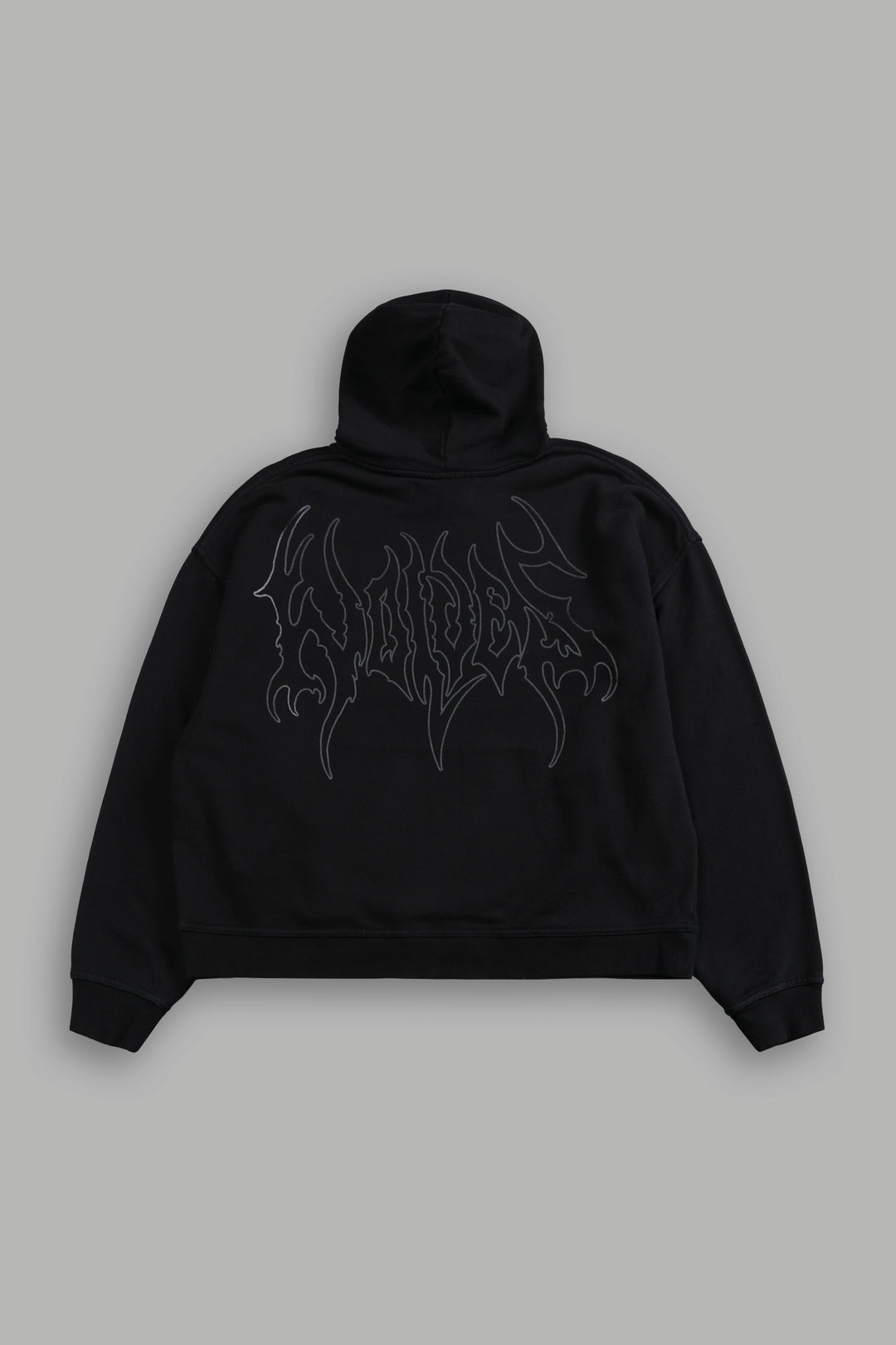 Wolf Hesh FRVR "Grunge" Box Cut Hoodie in Black