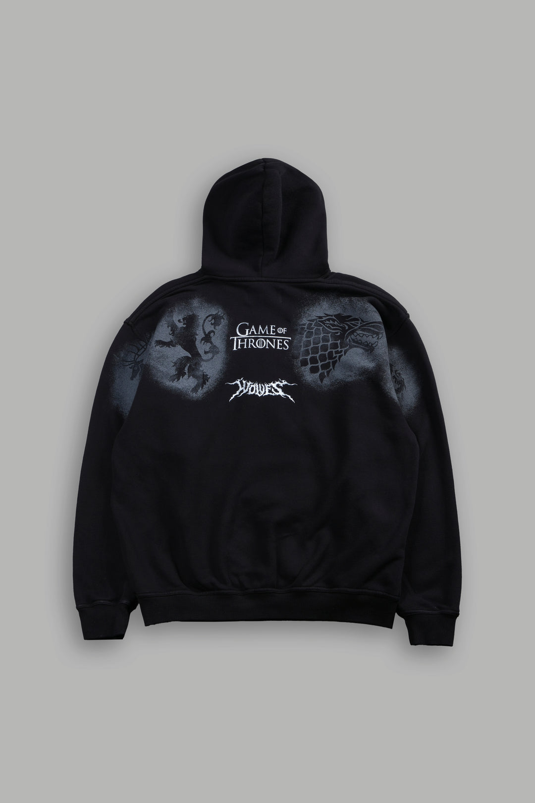 Iron Wolf Pierce Hoodie in Black