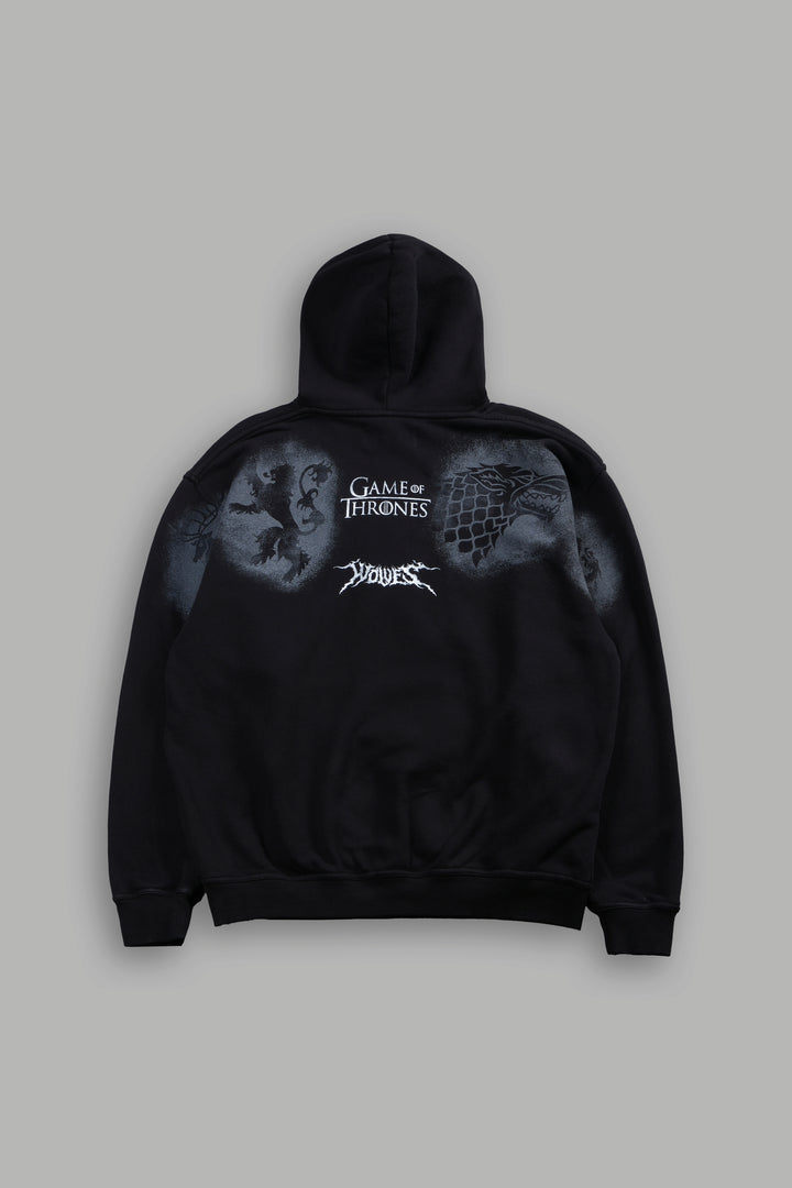 Iron Wolf Pierce Hoodie in Black