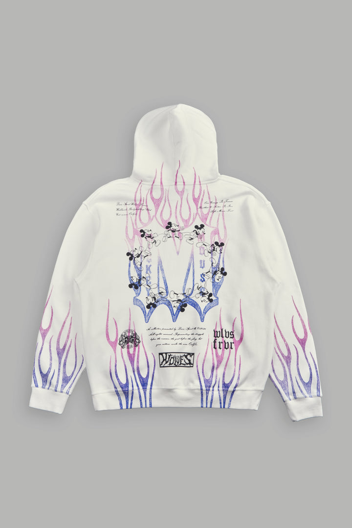 Mickey Forever Pierce Hoodie in Cream