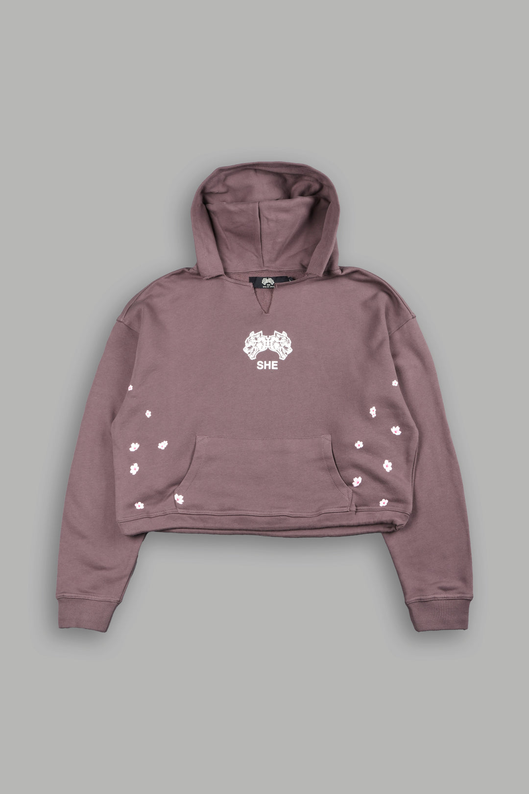 Sakura Hesh Dempsey Cropped Hoodie In Rose Taupe